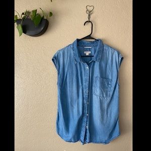 Short Sleeve Denim Top